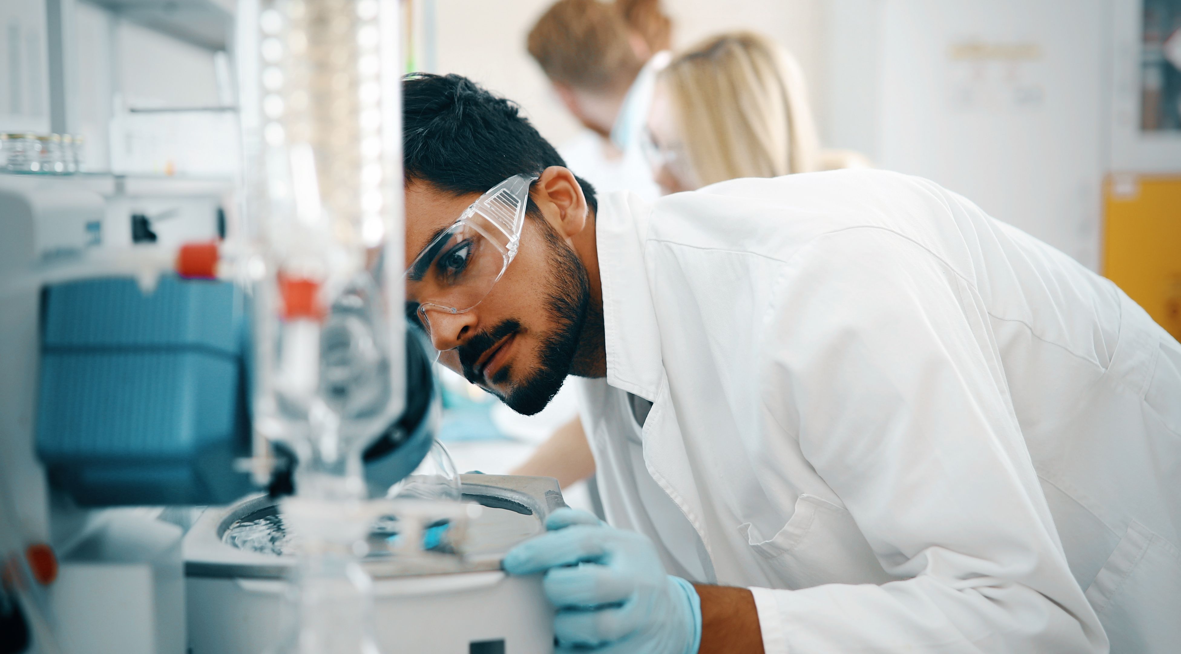 Young students of chemistry working in laboratory | NDABCREATIVITY - stock.adobe.com