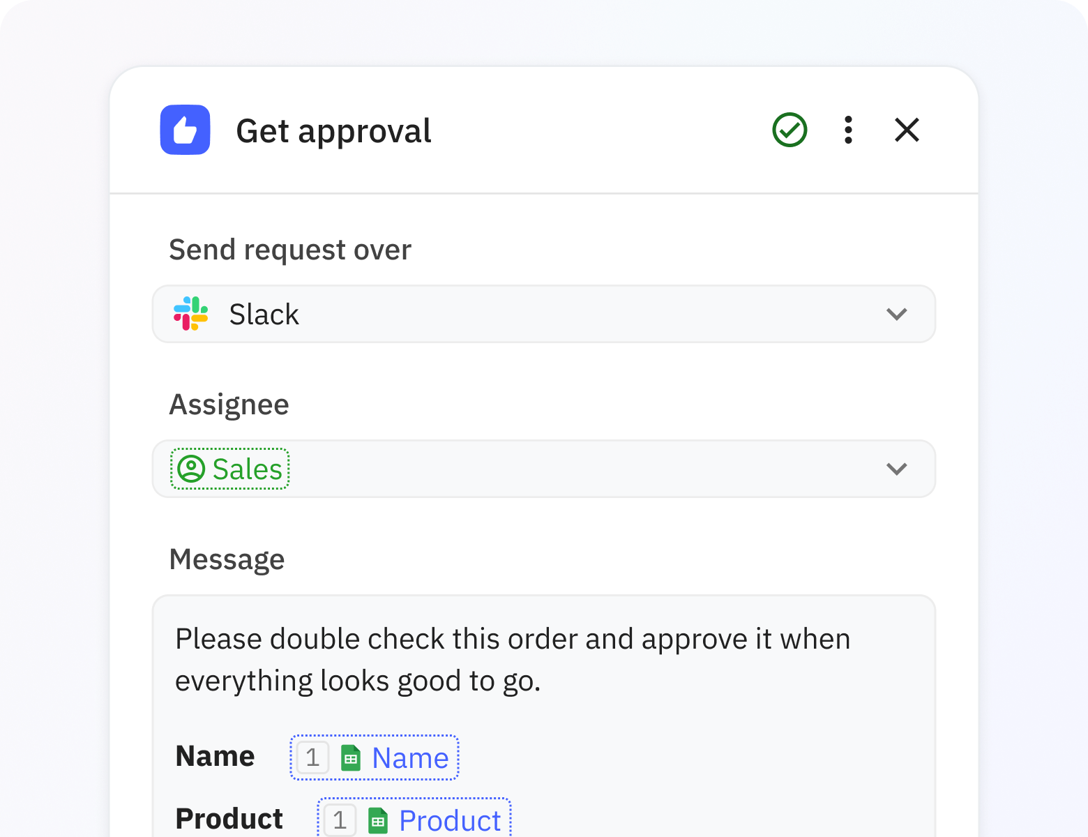 Request approvals