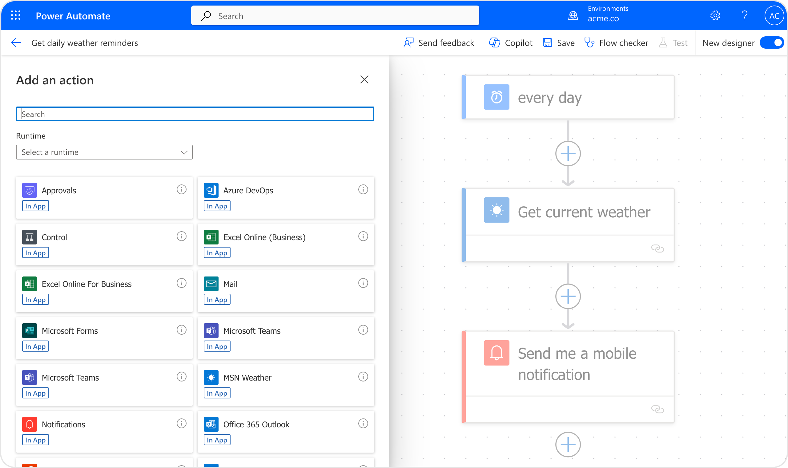 Screenshot of Microsoft Power Automate interface