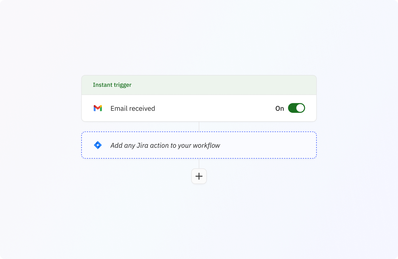 Preview of Add any Jira action to your workflow