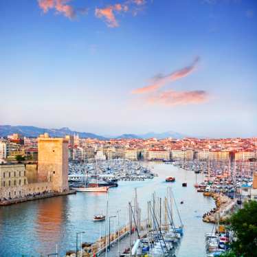 Port view of Marseille.