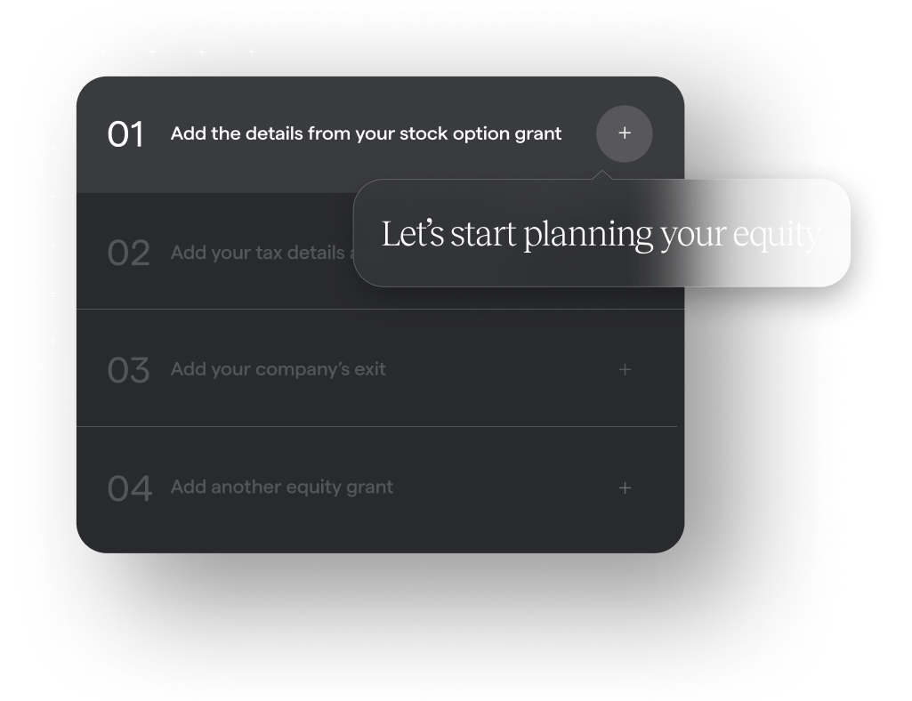 Add details from your stock option grant.