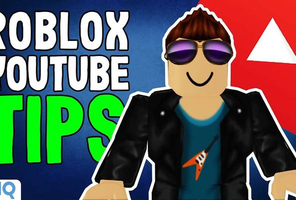 Roblox YouTube tips graphic with avatar wearing sunglasses and vidIQ branding.