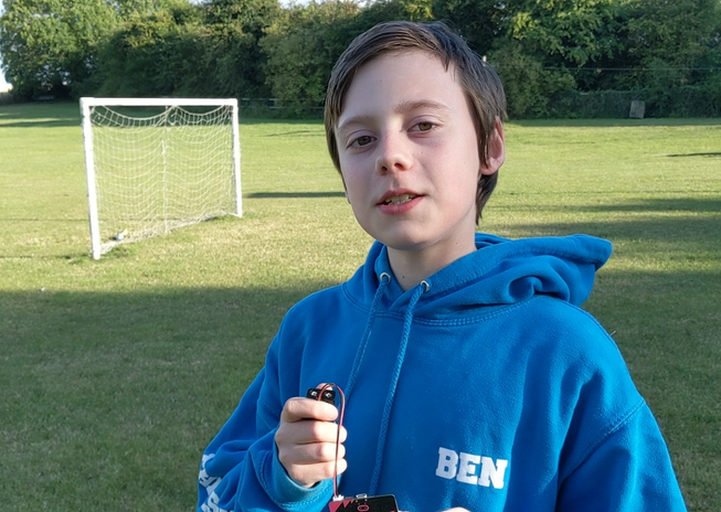 Boy attending the remote micro:bit summer school