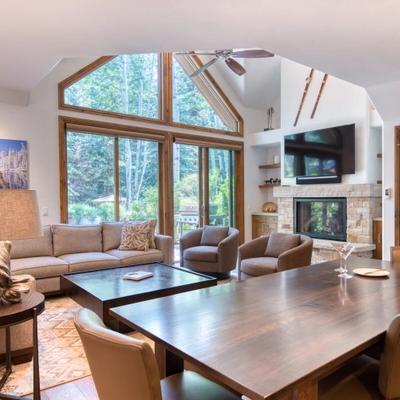 Open living space in a Vail vacation rental.