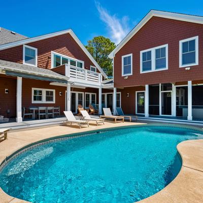 Private pool at an Outer Banks vacation rental home.
