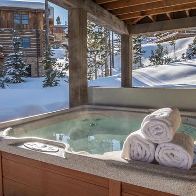 Hot tub and snow