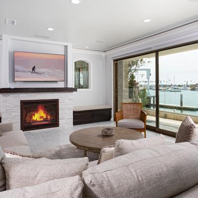Living room in a Newport Beach vacation rental.