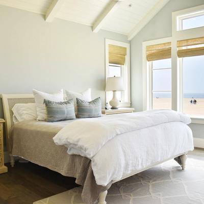 Primary bedroom with a view in a Newport Beach vacation rental.