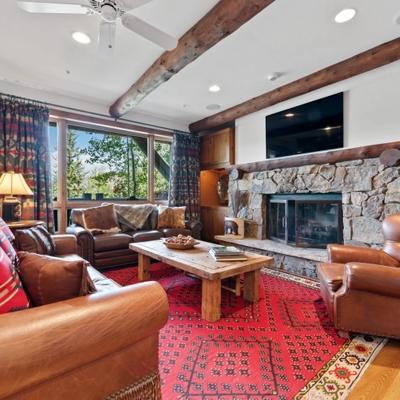Living room in a Vail vacation rental.