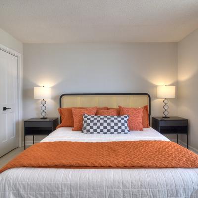 Spacious primary bedroom in a Myrtle Beach vacation rental.