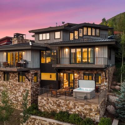 Exterior back view of a Vail vacation rental.