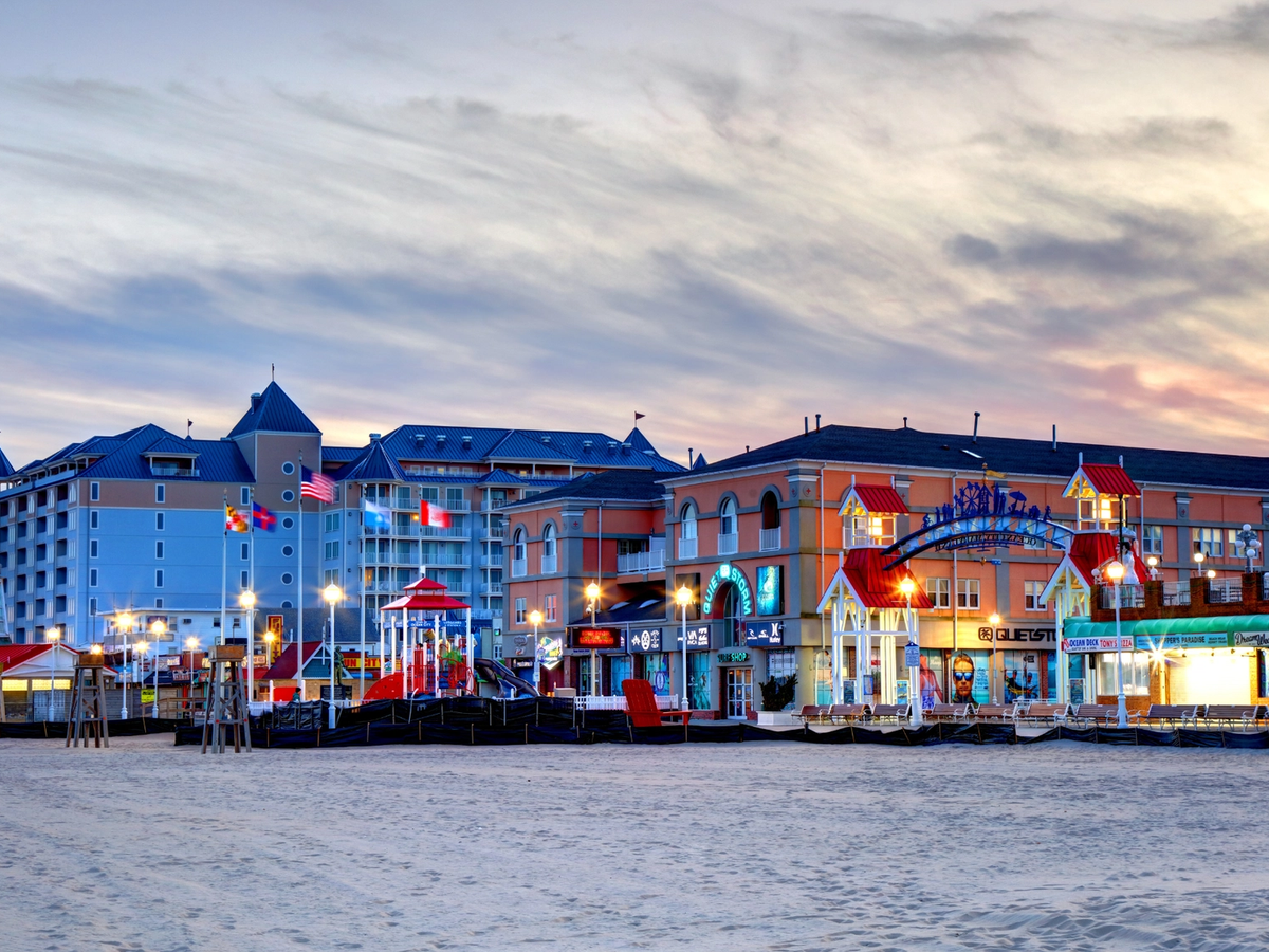 View of Ocean City Maryland from the Atlantic