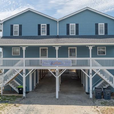 Exterior view of an oceanfront vacation rental in Holden Beach.