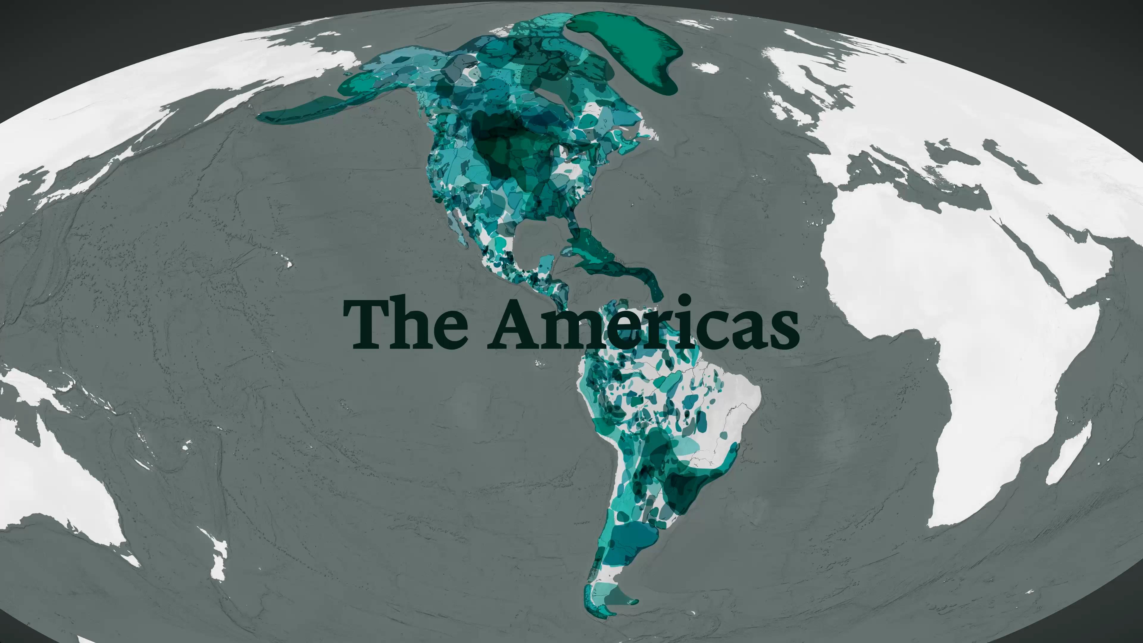 Opening title card of the Ancient Americas Animated Map