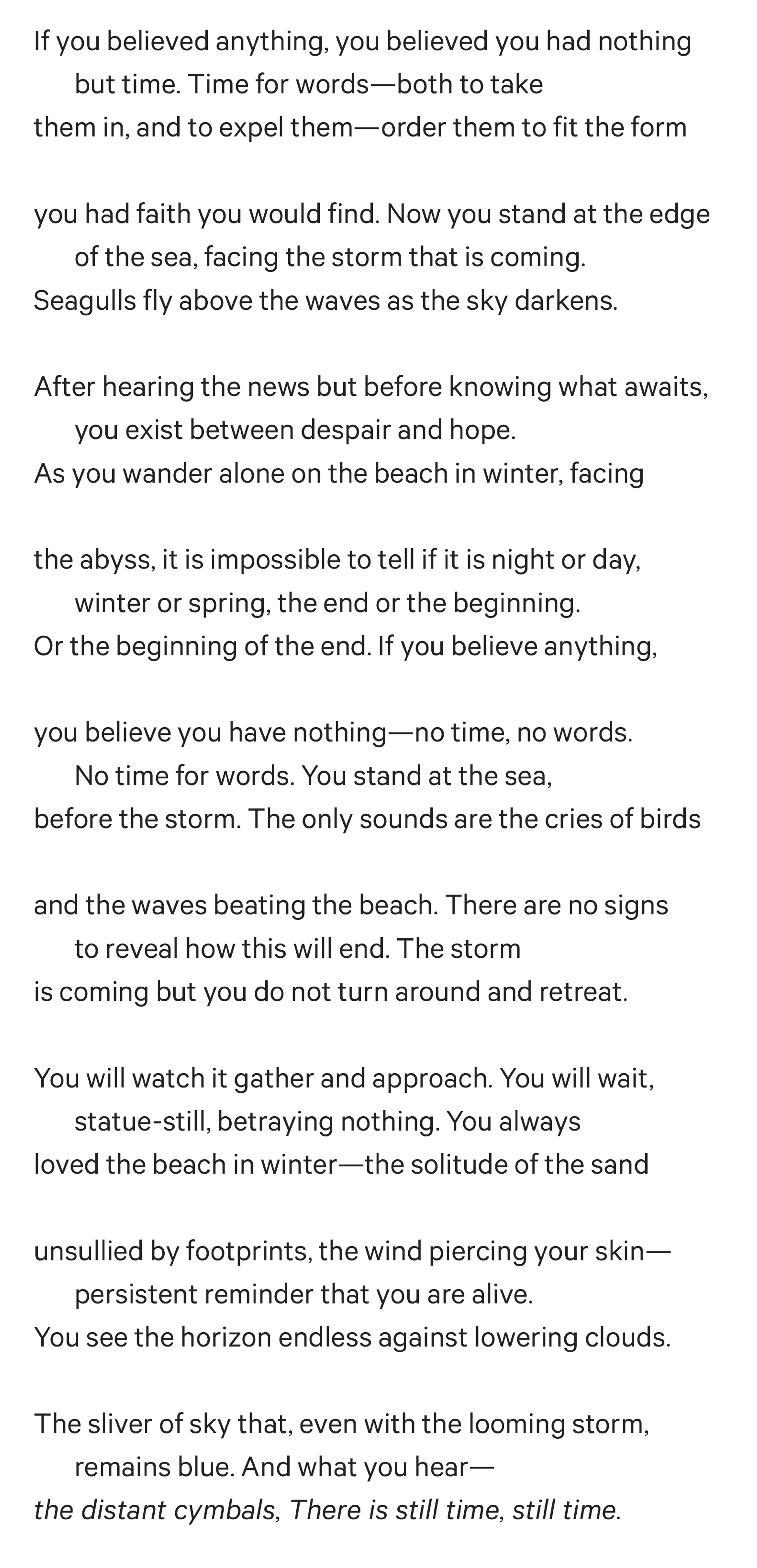 Poem by Jennifer Franklin