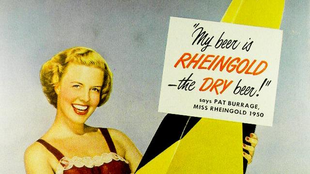 1950 Rheingold Beer ad.