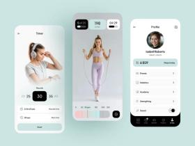 An example of a fitness app UI/UX design