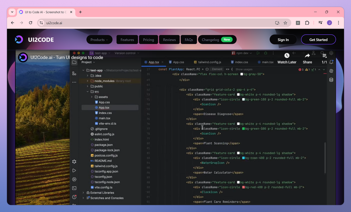 UI to Code AI screenshot #2