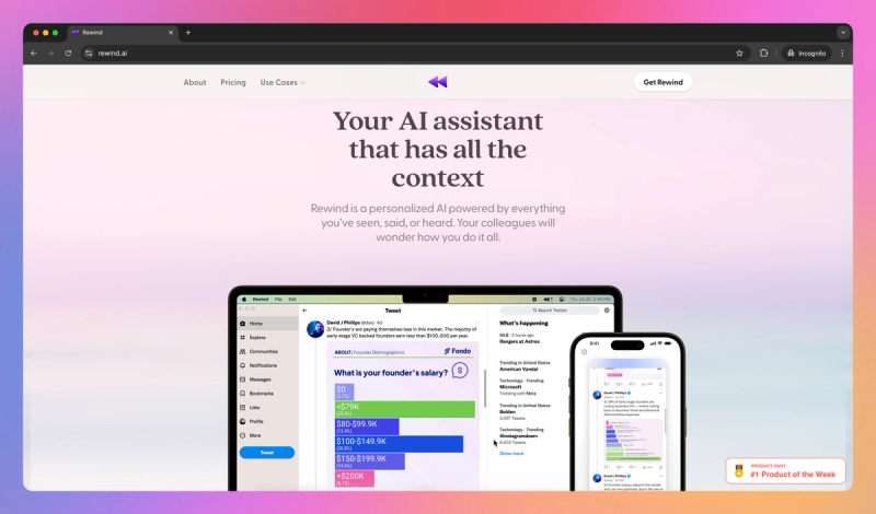 Rewind product screenshot