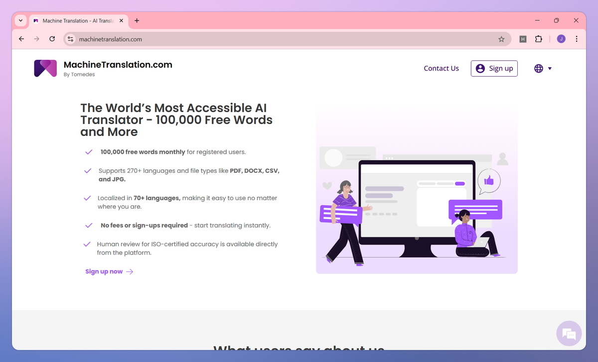 Machine Translation screenshot #2