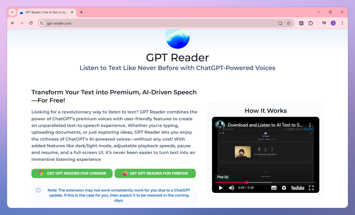 GPT Reader screenshot #2