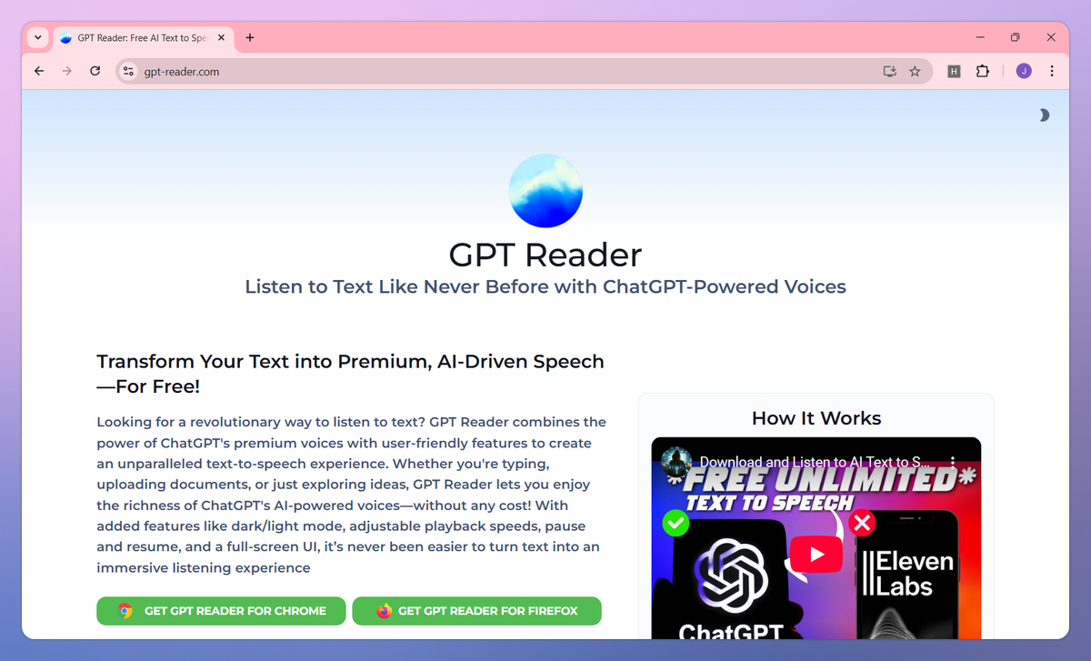 GPT Reader screenshot #1