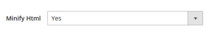 Set Minify HTML to a Yes value.