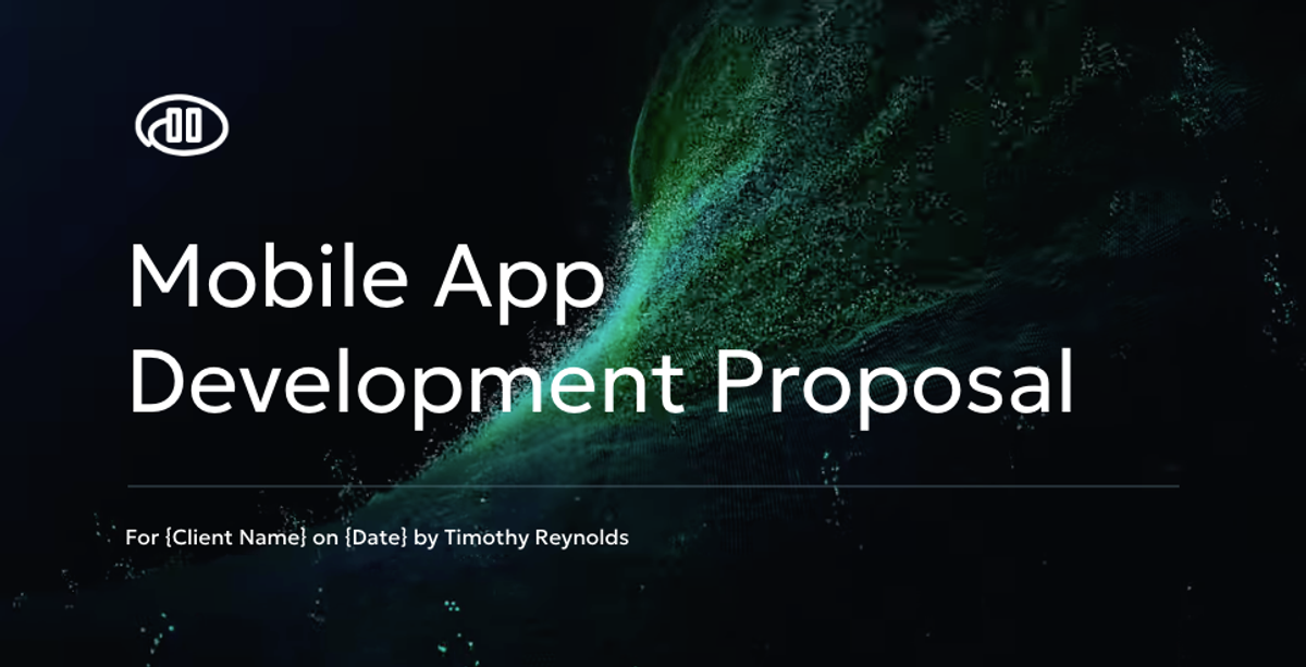 a mobile app development proposal for client name 