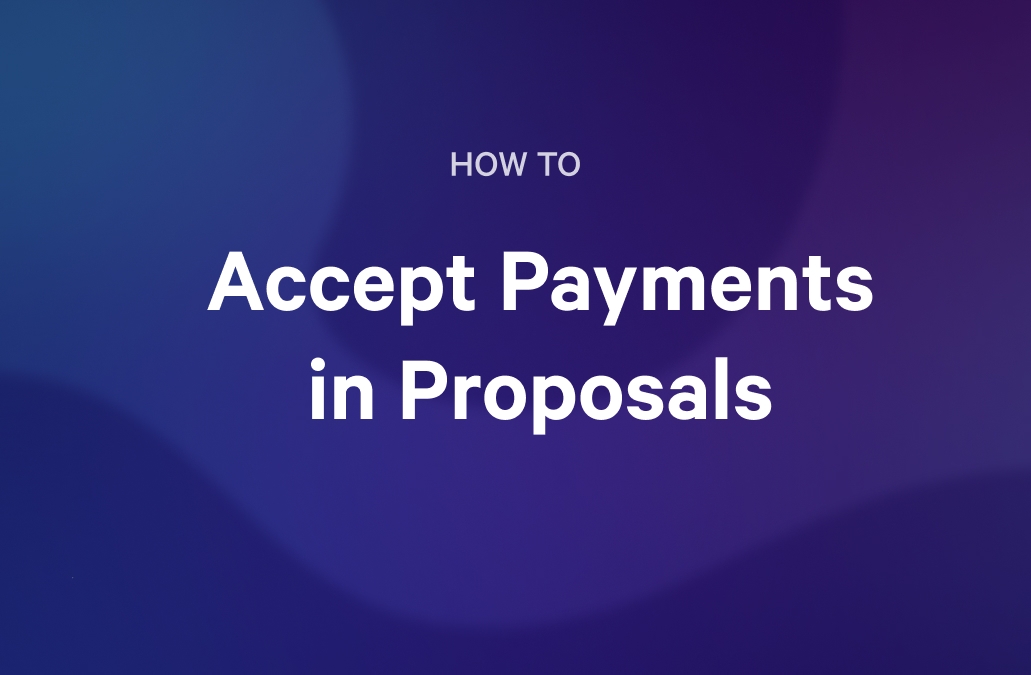 a purple background with the words `` how to accept payments in proposals '' written on it .
